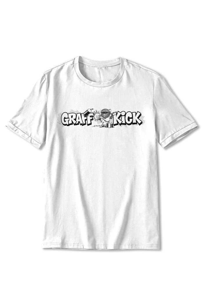 Graffkick Tee — white front print