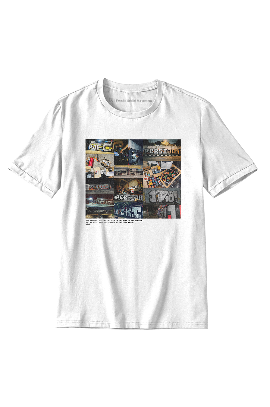 Still Exist Tee — PGM x Rated, white front print