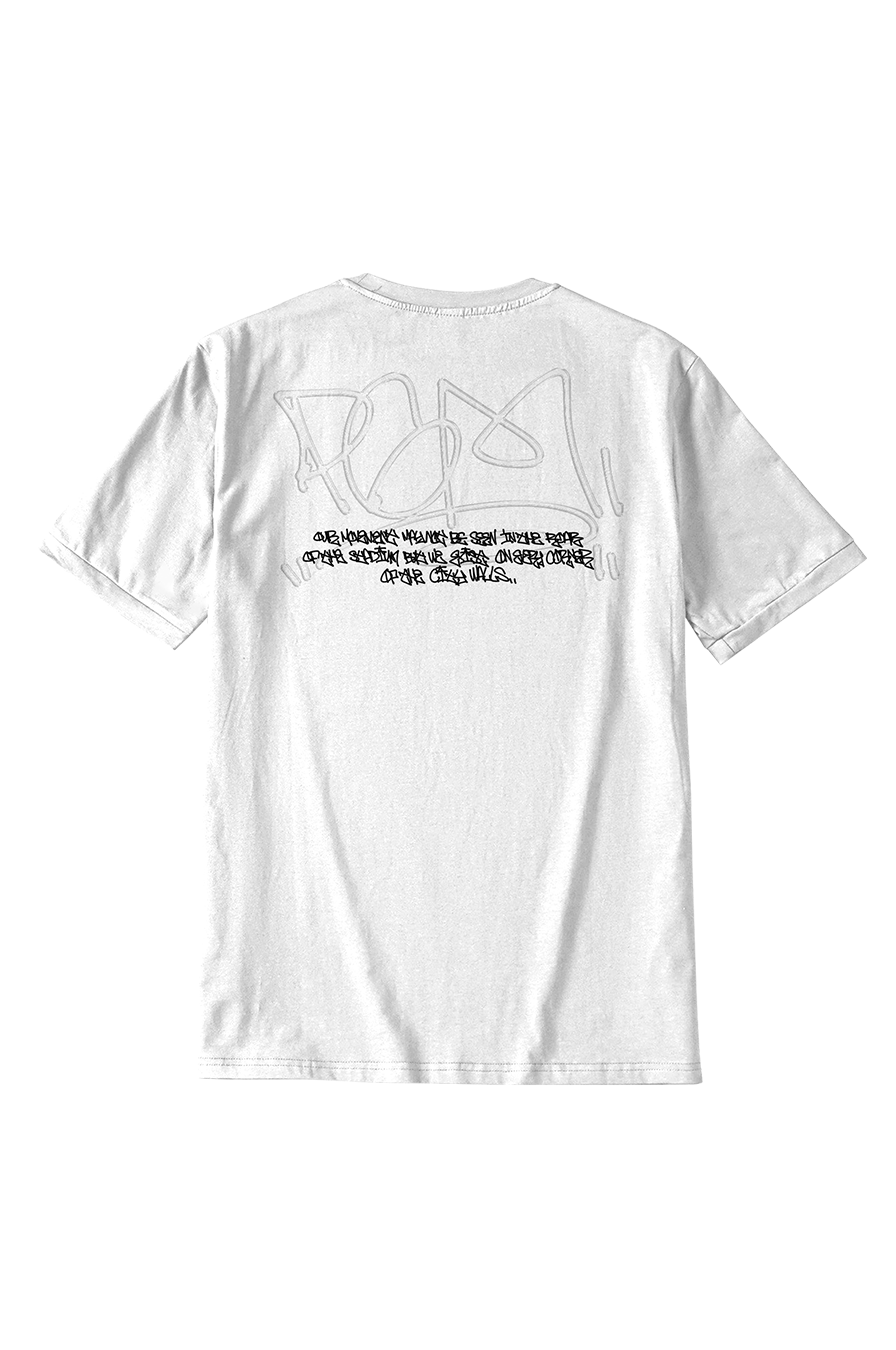 Still Exist Tee — PGM x Rated, white back print