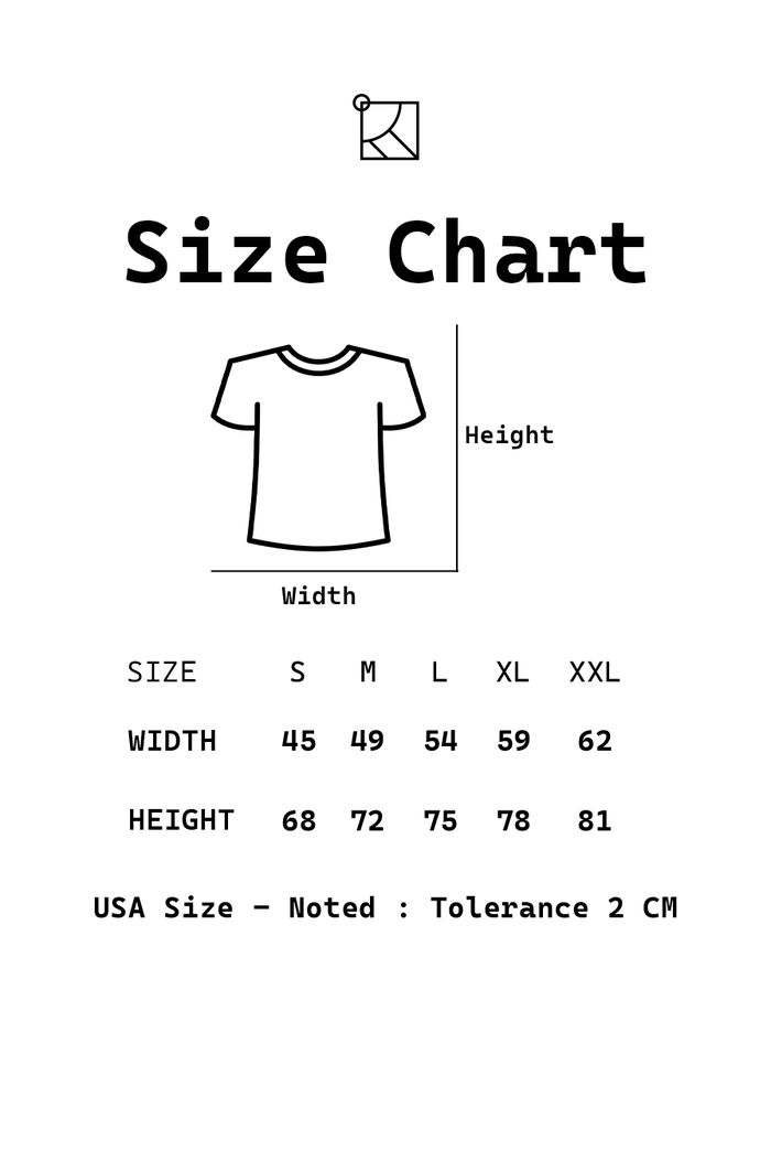 Still Exist Tee — size chart